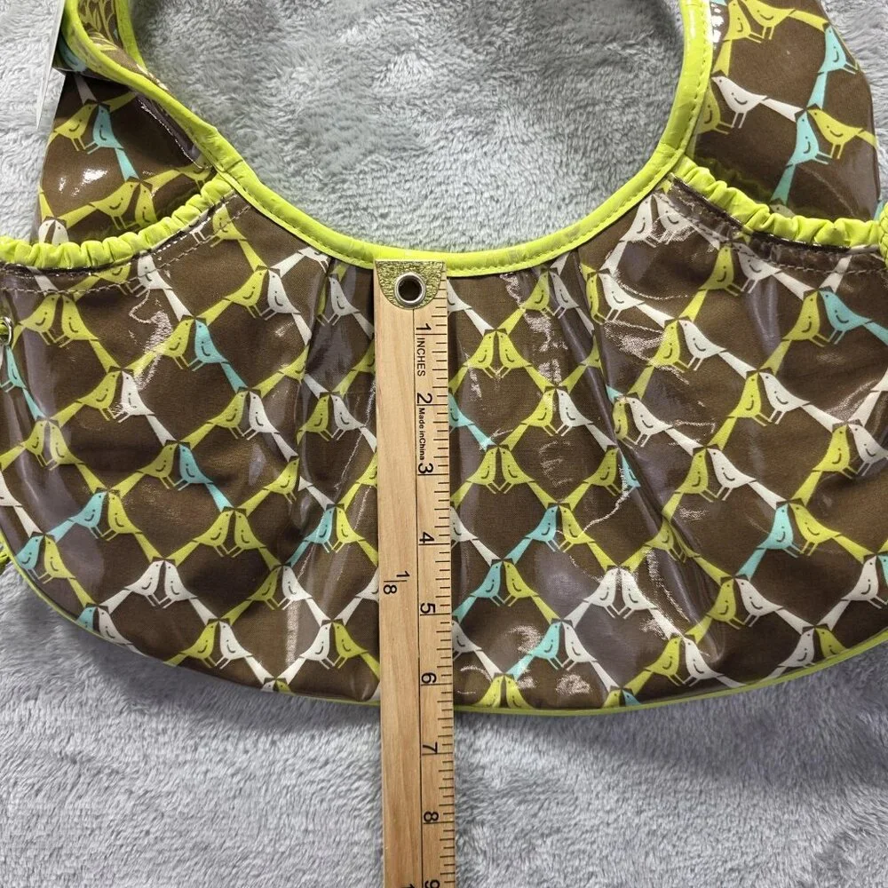 Vera Bradley Tied Together Hobo Bag Womens Brown Sittin in a Tree Birds Purse